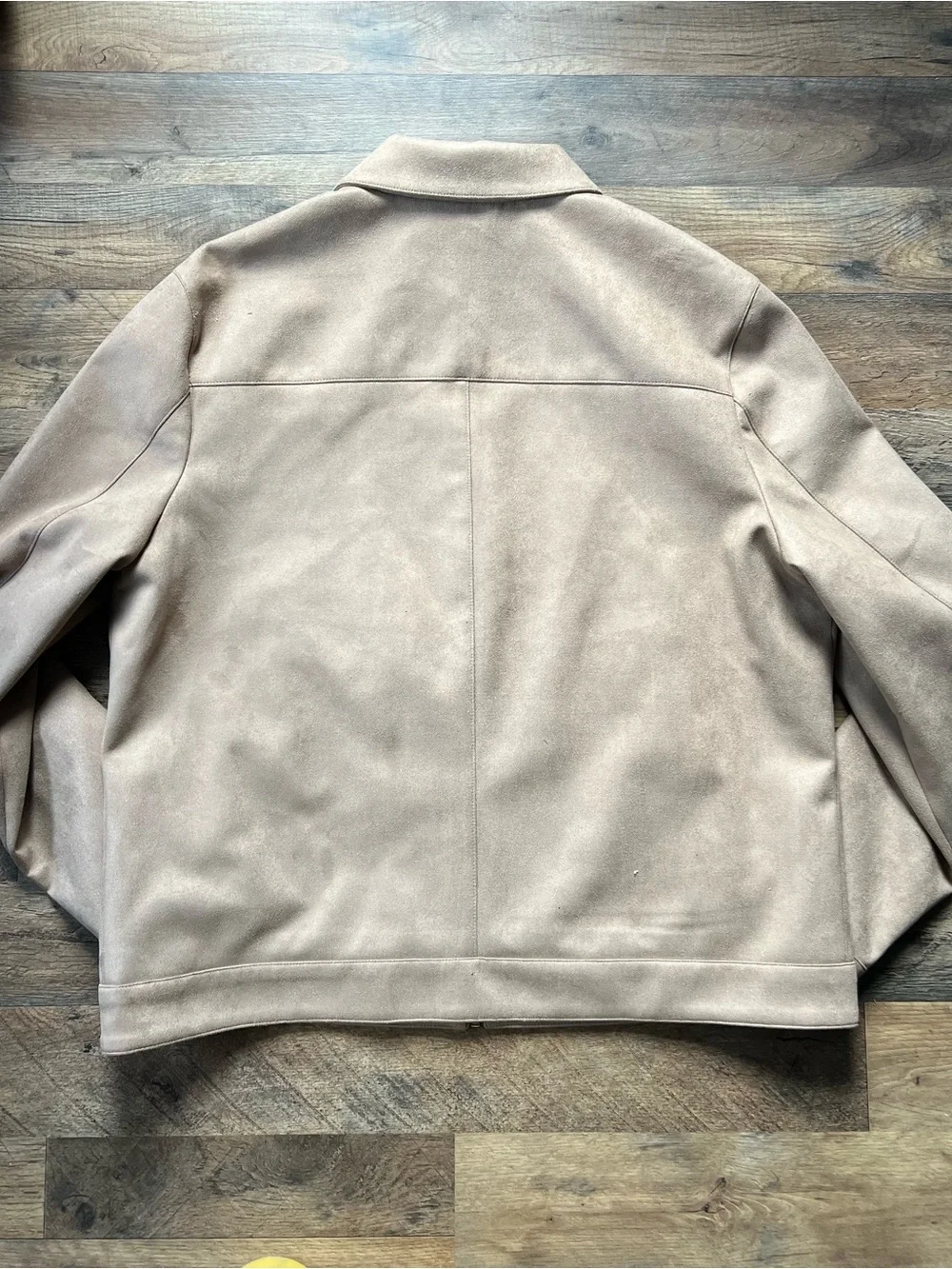 Express Men's Light Tan Zip-Front Shirt Jacket